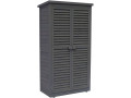 Garden cabinet "Space" - 87 x 46.5 x 160 cm - Anthracite - Anthracite