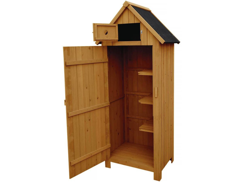 Garden cabinet "Cabanon" - 77 x 54.5 x 179 cm - Brown