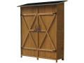 Garden cabinet "Space" - 140 x 49 x 162 cm - Anthracite - Brown