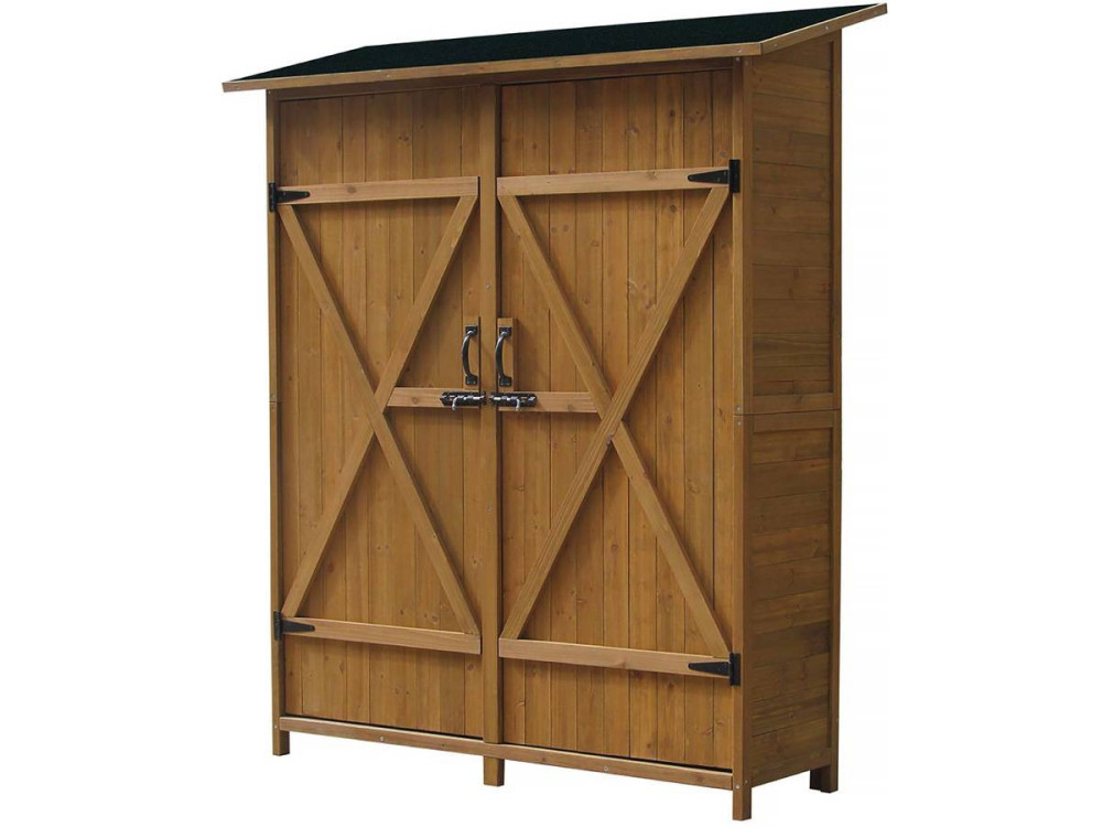 Espacio" garden cabinet - 140 x 49 x 162 cm - Brown