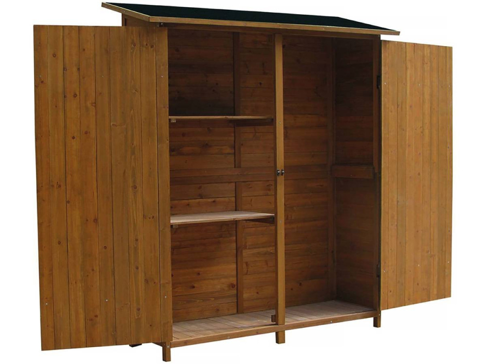 Espacio" garden cabinet - 140 x 49 x 162 cm - Brown