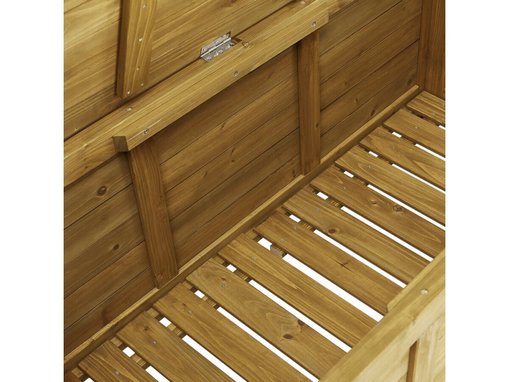 Gana wooden garden chest - 125 x 60 x 54 cm - Brown