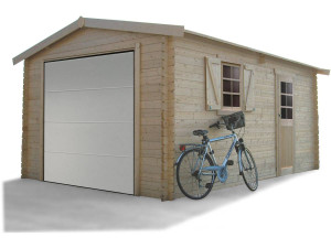 Wooden garage - 19.26 m² - 2.58 x 5.38 x 2.53 m - 40 mm