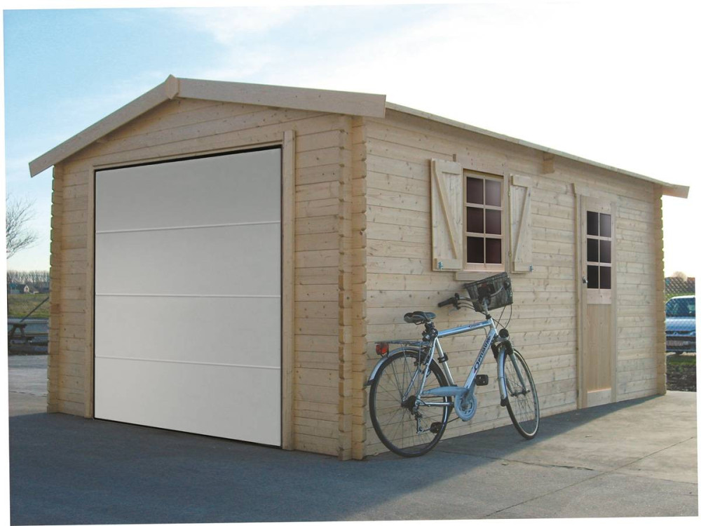 Wooden garage - 19.26 m² - 2.58 x 5.38 x 2.53 m - 40 mm