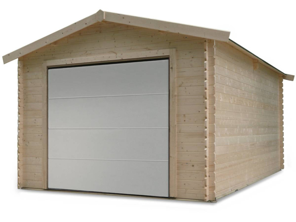 Traditional" wooden garage - 18.19 m² - 3.58 x 5.08 x 2.82 m - 28 mm