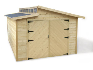 Torino" wooden garage - 20.88 m2 - 3.64 x 5.74 x 2.92 m - 28 mm