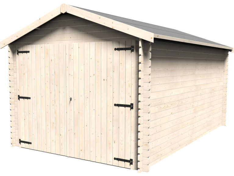 Gamache" wooden garage - 14.24 m² - 2.98 x 4.78 x 2.56 m - 28 mm