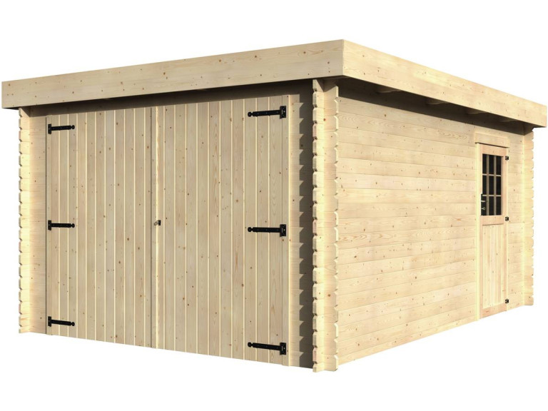 Galan" wooden garage - 15.28 m² - 3.26 x 4.78 x 2.24 m - 28 mm