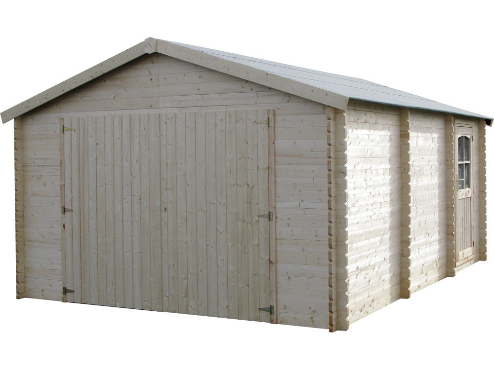 Wooden garage - Garodeal - 20 m² - 5.19 x 3.86 x 2.66 m - 34 mm