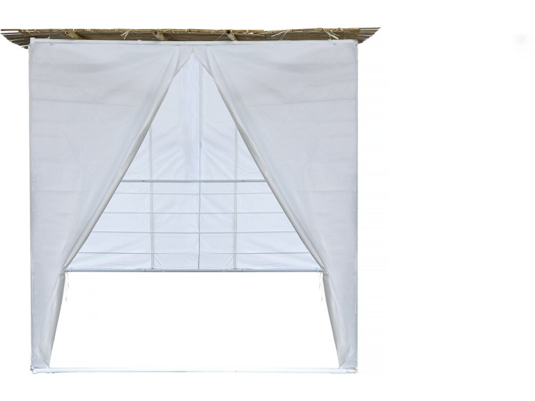 NINA Adjustable 2 x 2 Sukkah Kit with 1 Bamboo Roll and 2 Wooden Strips