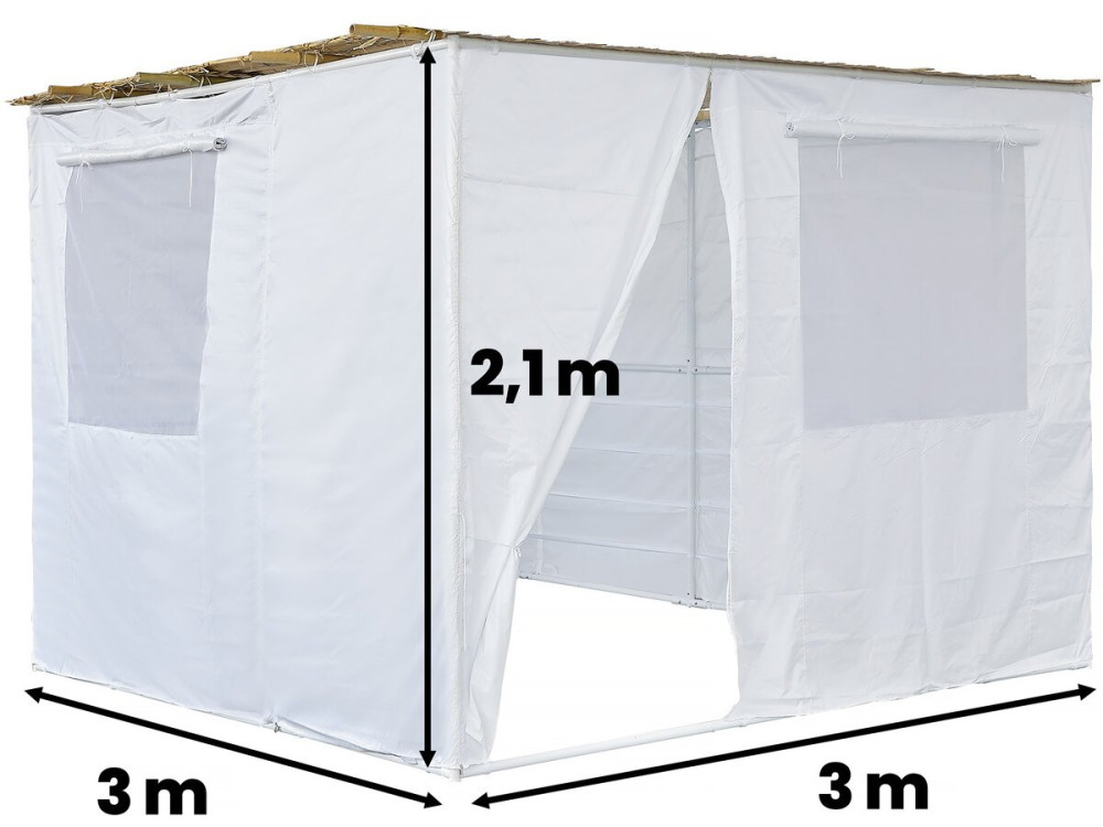 Soukkah Kit NINA adjustable 3 x 3 - 3 bamboo rolls and 3 wooden slats