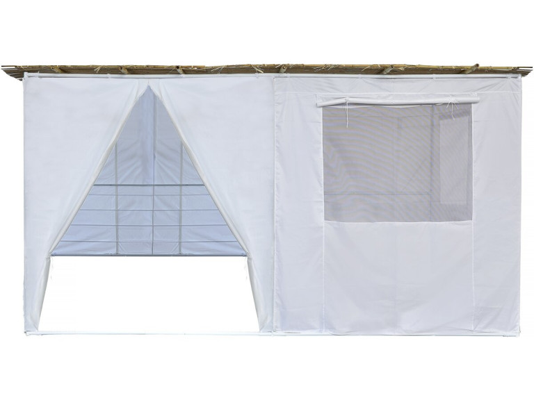 Adjustable NINA Sukkah Kit - 4 x 3 - 4 bamboo rolls and 4 wooden slats