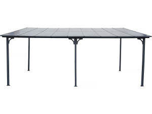 Marvin” lean-to pergola - 5.5 x 3 m - 545 x 298 x 243 cm - Dark grey