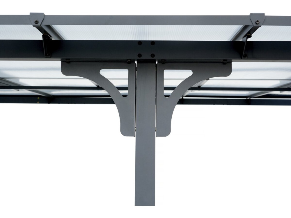 Marvin” lean-to pergola - 5.5 x 3 m - 545 x 298 x 243 cm - Dark grey