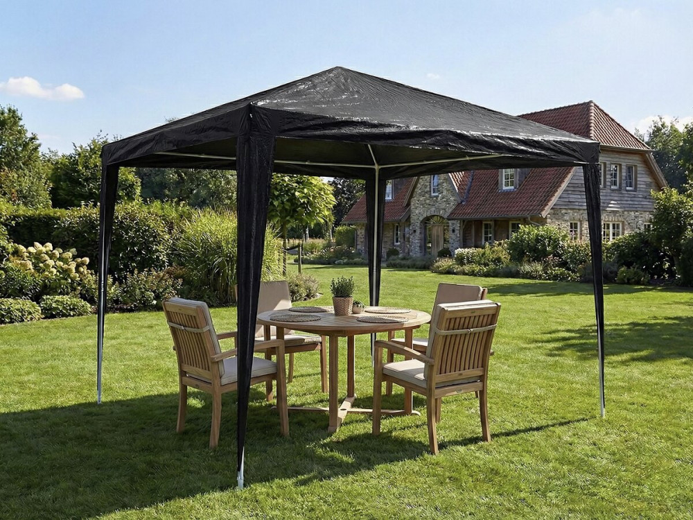 Natacha 3" garden arbour - 3 x 3 m - Grey