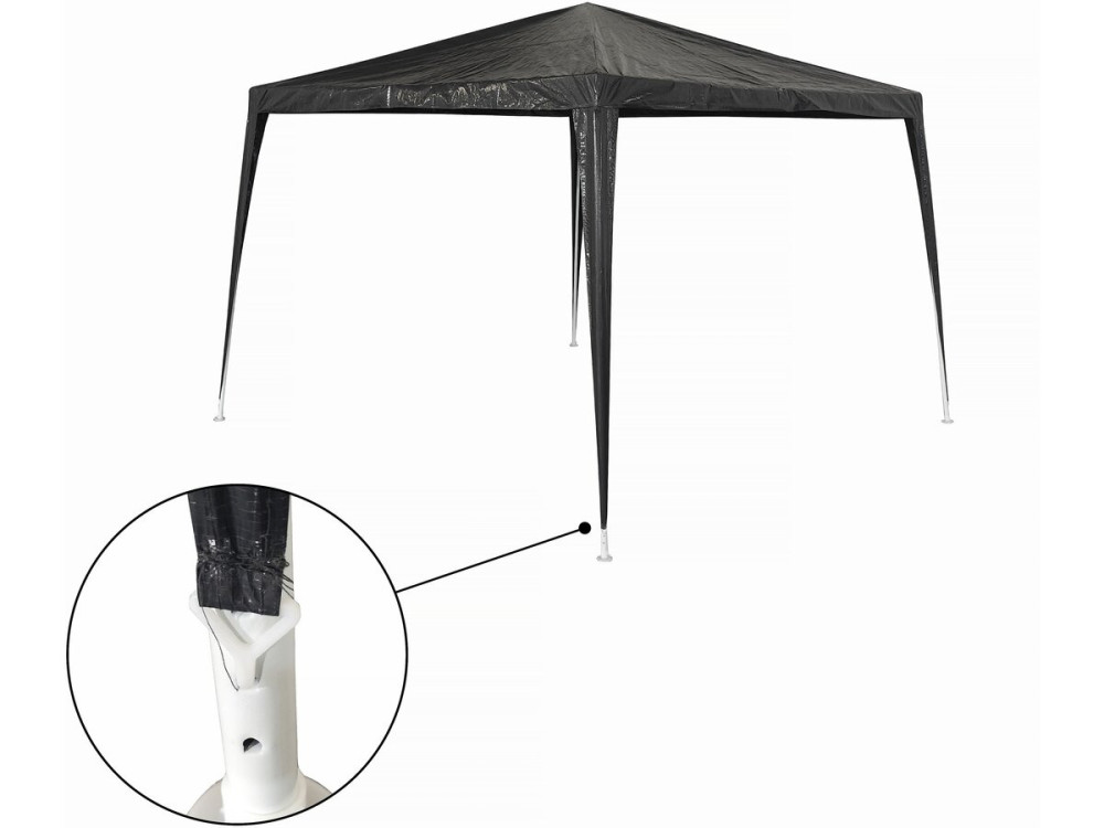 Natacha 3" garden arbour - 3 x 3 m - Grey