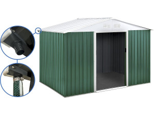 Metal garden shed - "Rosas" - 7.06 m² with gutter