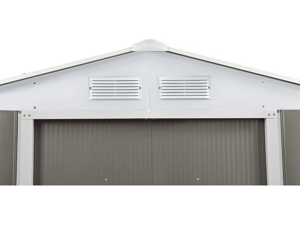 Dallas metal garden shed - 15.16 m² with gutter