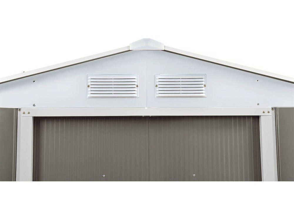 Dallas metal garden shed - 15.16m² with solar panel
