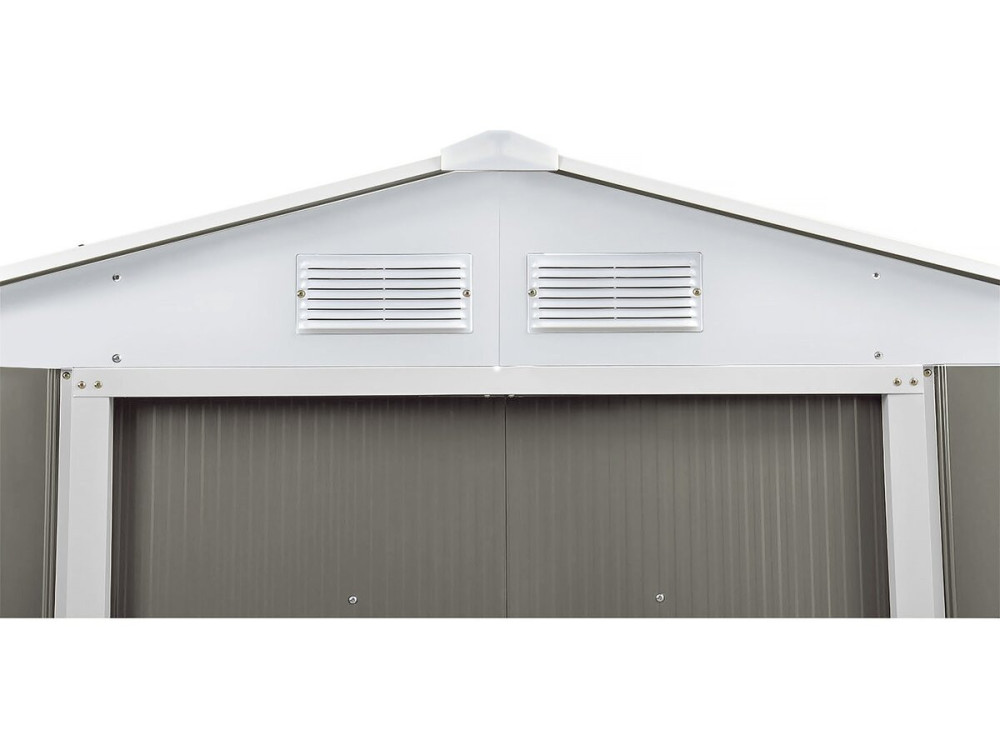 Dallas" metal garden shed - 2.71 m² with solar panel
