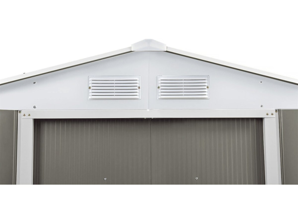 Dallas metal garden shed - 5.29 m² with gutter