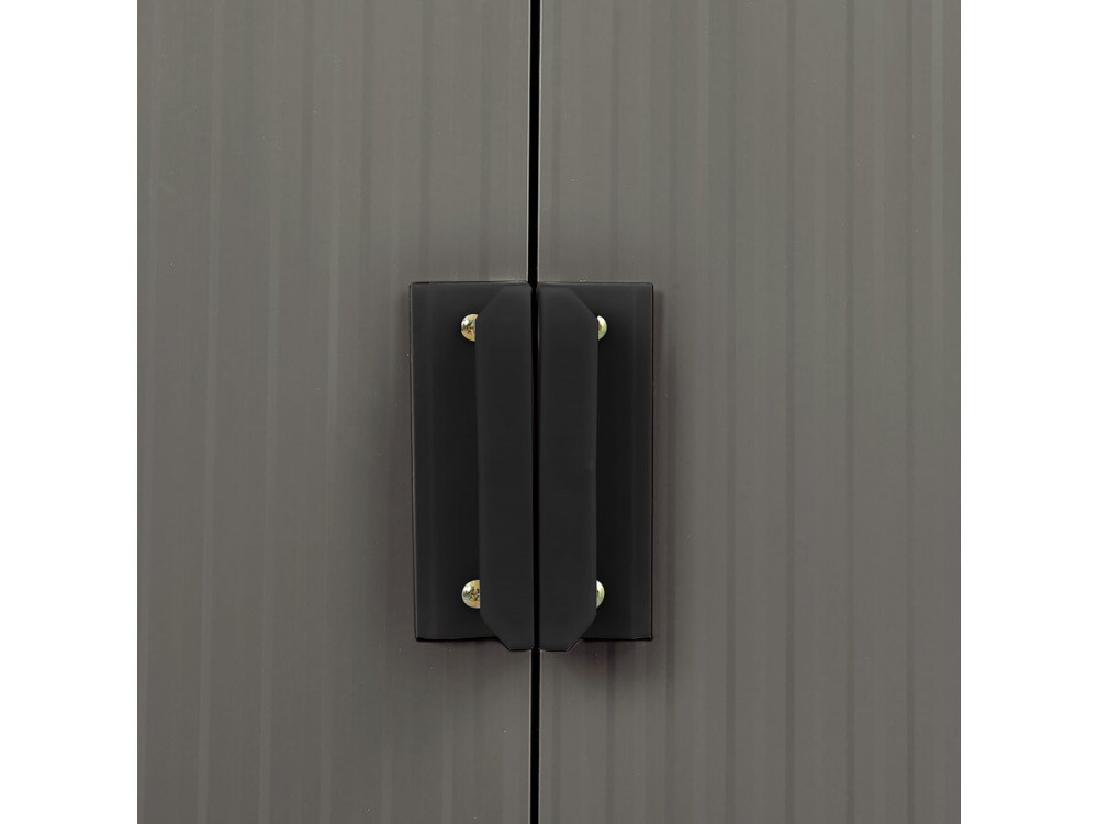 Dallas metal garden shed - 5.29 m² with gutter