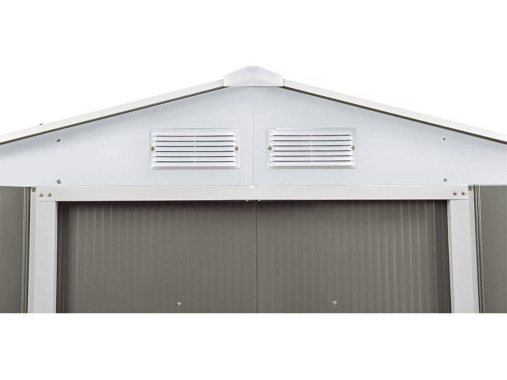 Dallas metal garden shed - 5.29 m² with gutter and water collector