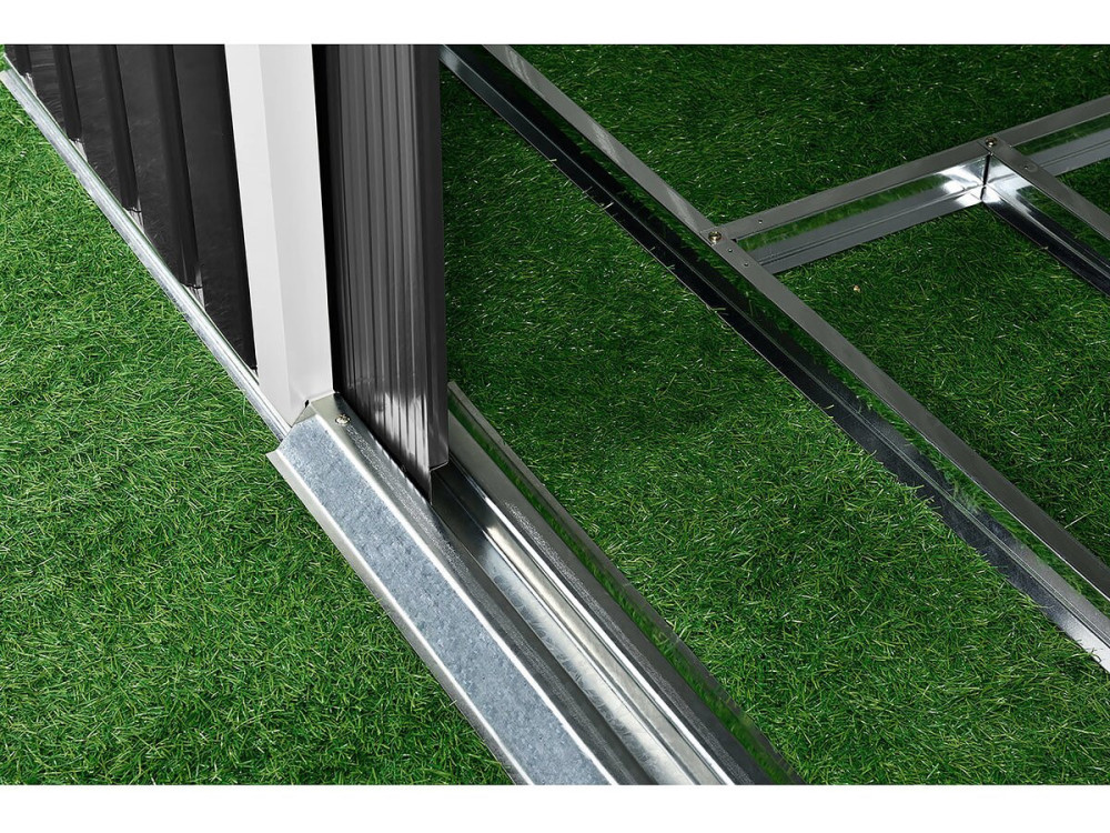 Metal garden shed - "Vegas" - 12.98 m² with gutter and water collector - "Vegas"
