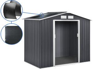 Metal garden shed - "Vegas" - 2.7 m² with solar panels