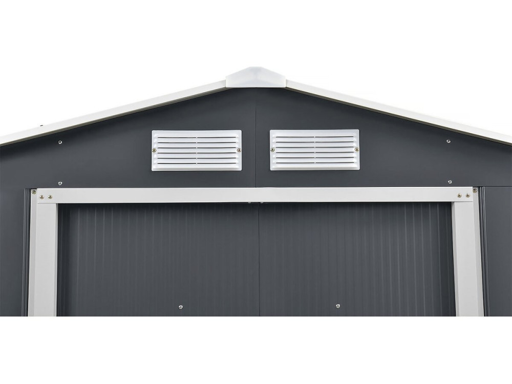 Metal garden shed - "Vegas" - 4.07 m² with gutter and water collector
