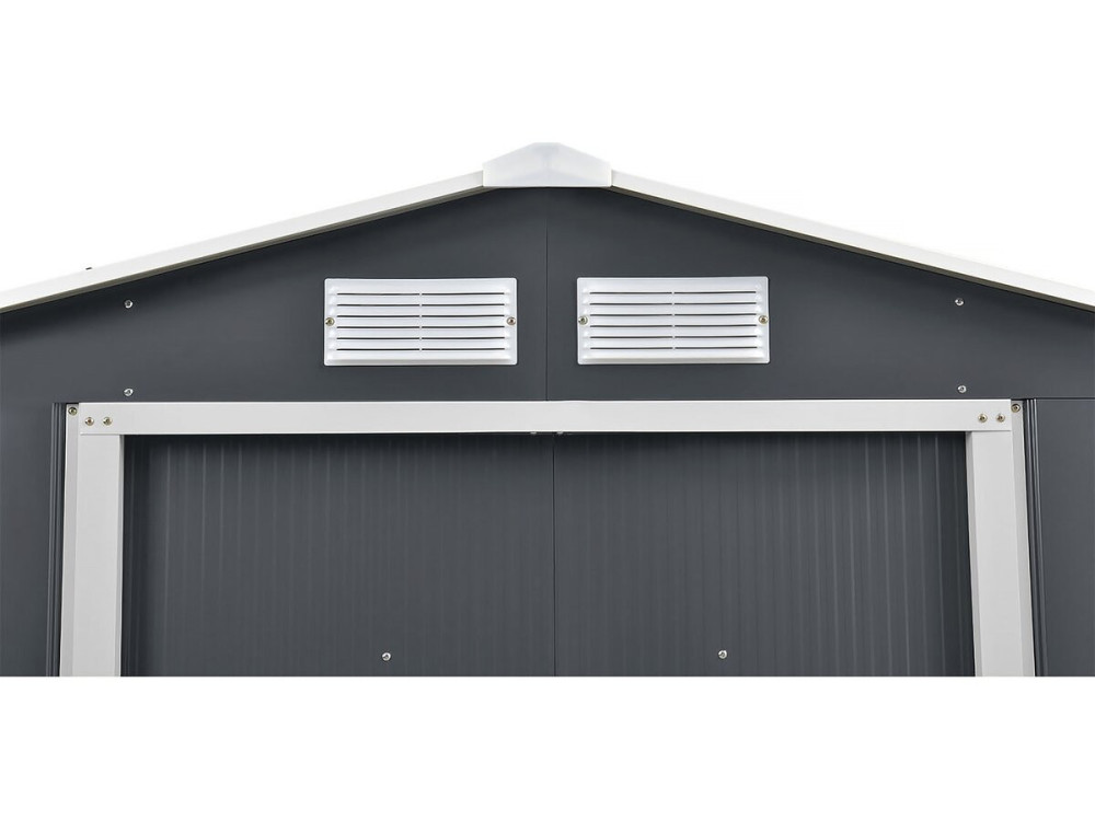 Vegas metal garden shed 5.29 m² with gutter