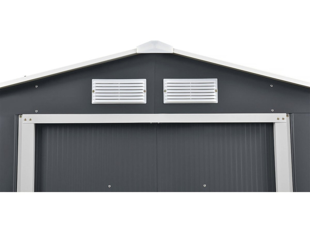 Metal garden shed - "Vegas" - 5.29 m² with gutter and water collector