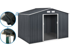 Metal garden shed - "Vegas" - 7.06 m² with gutter