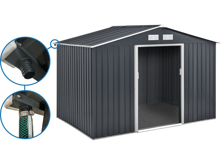 Metal garden shed - "Vegas" - 7.06 m² with gutter