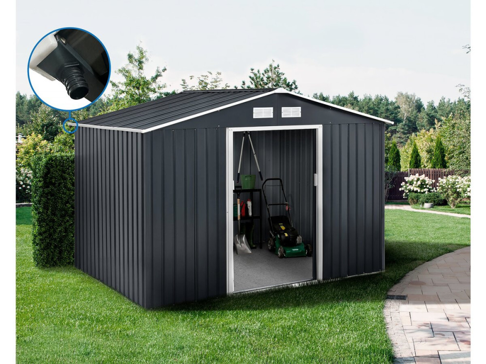 Metal garden shed - "Vegas" - 7.06 m² with gutter