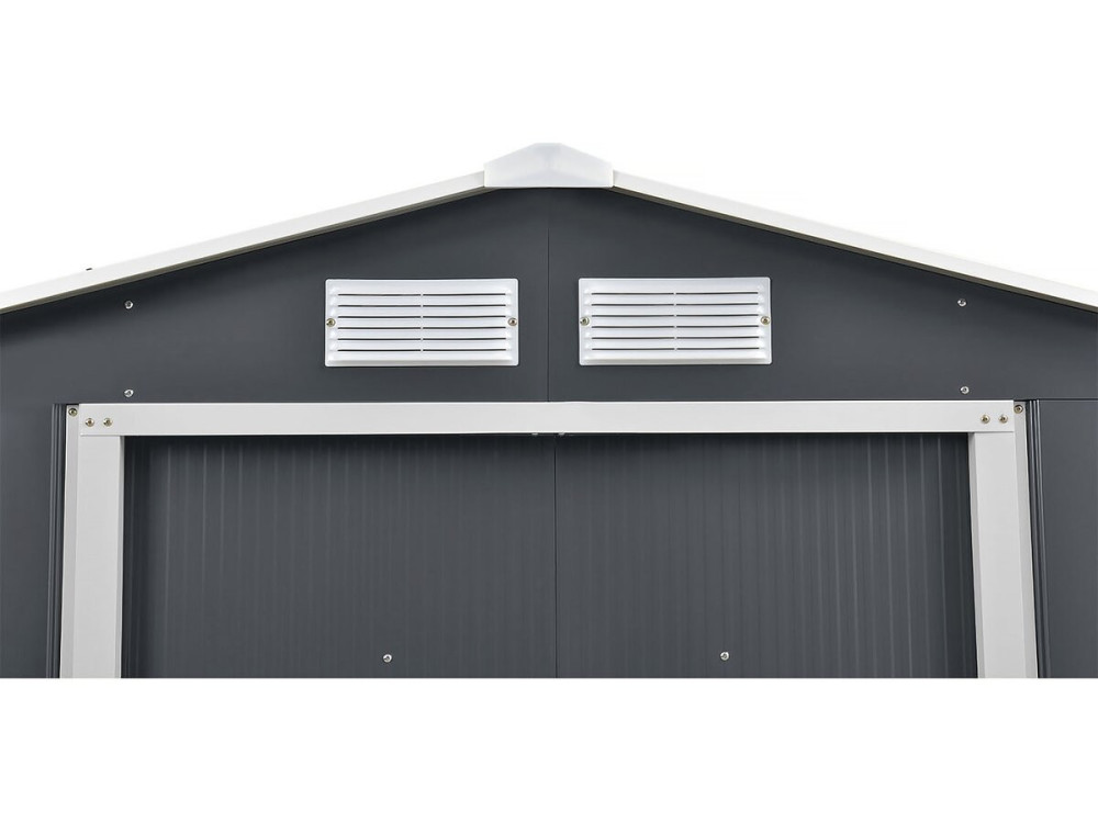 Metal garden shed - "Vegas" - 7.06 m² with gutter and water collector