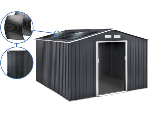 Metal garden shed - "Vegas" - 12.98 m² with solar panels