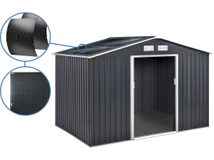 Metal garden shed - "Vegas" - 7.06 m² with solar panels