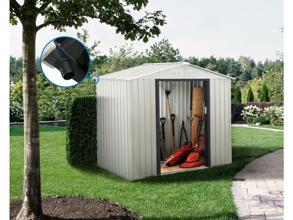 Metal garden shed "Nebraska" - 2.71m² with gutter