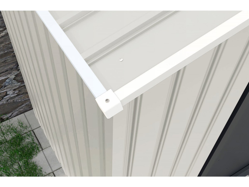 Metal garden shed "Nebraska" - 4.07m² with gutter and rainwater collector