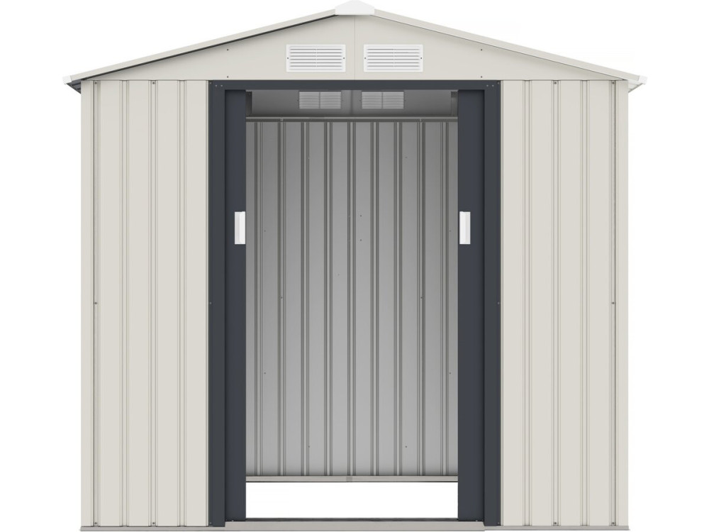 Metal garden shed "Nebraska" - 4.07m² with gutter and rainwater collector