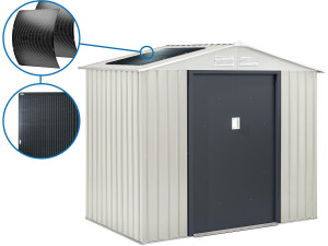 Metal garden shed "Nebraska" - 4.07m² with solar panels