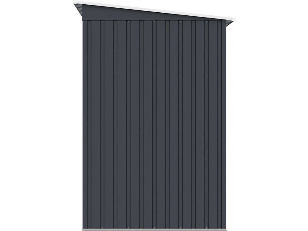 Austin single-slope metal garden shed - 3.14 m2 - Grey
