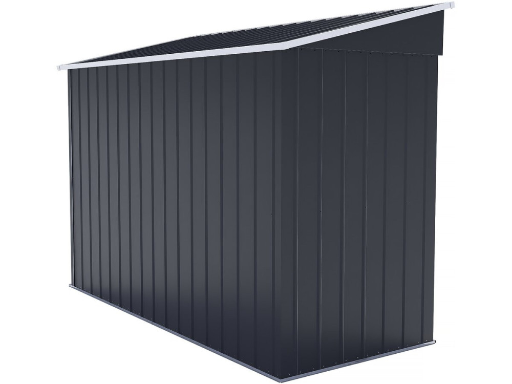 Denver" single-slope metal garden shed - 3.32 m² - Grey
