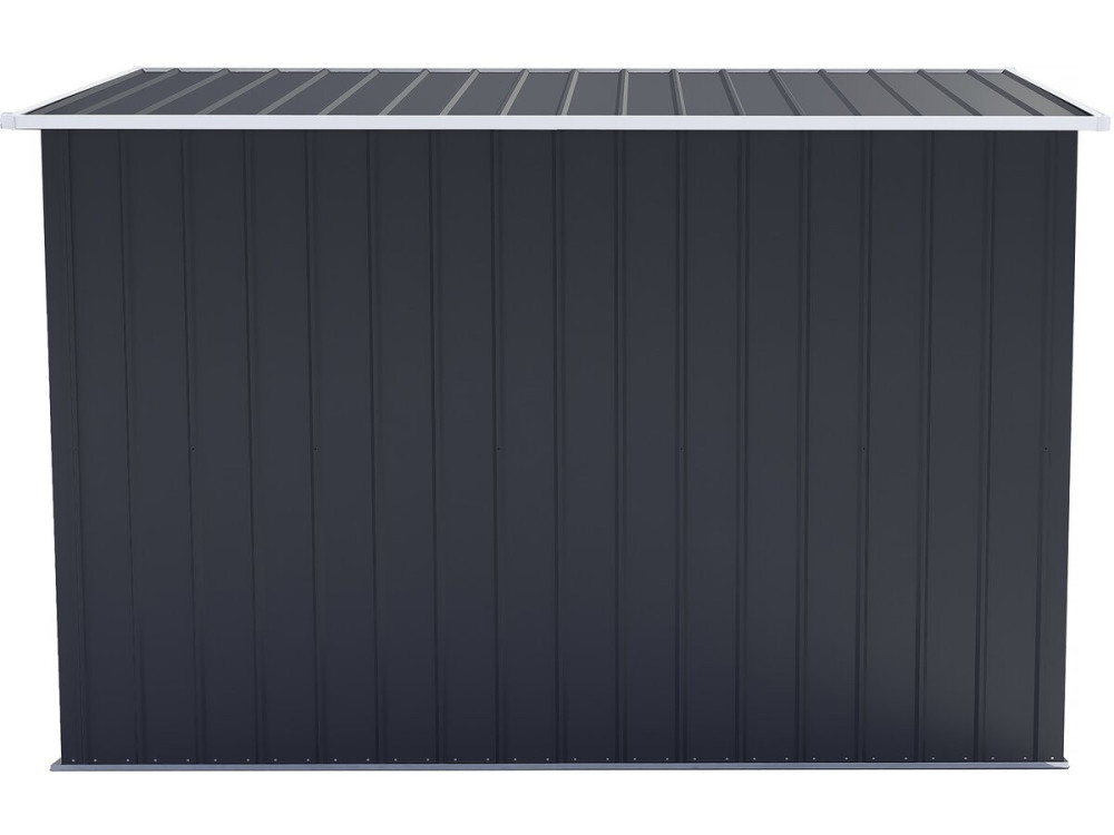 Denver" single-slope metal garden shed - 3.32 m² - Grey