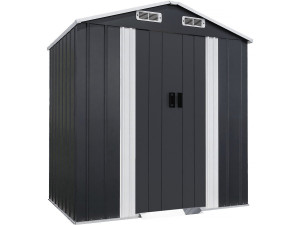 Metal garden shed with sliding door "Boston" - 2,17 m² - Grey