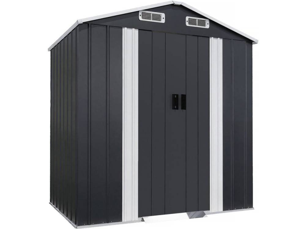 Metal garden shed with sliding door "Boston" - 2,17 m² - Grey