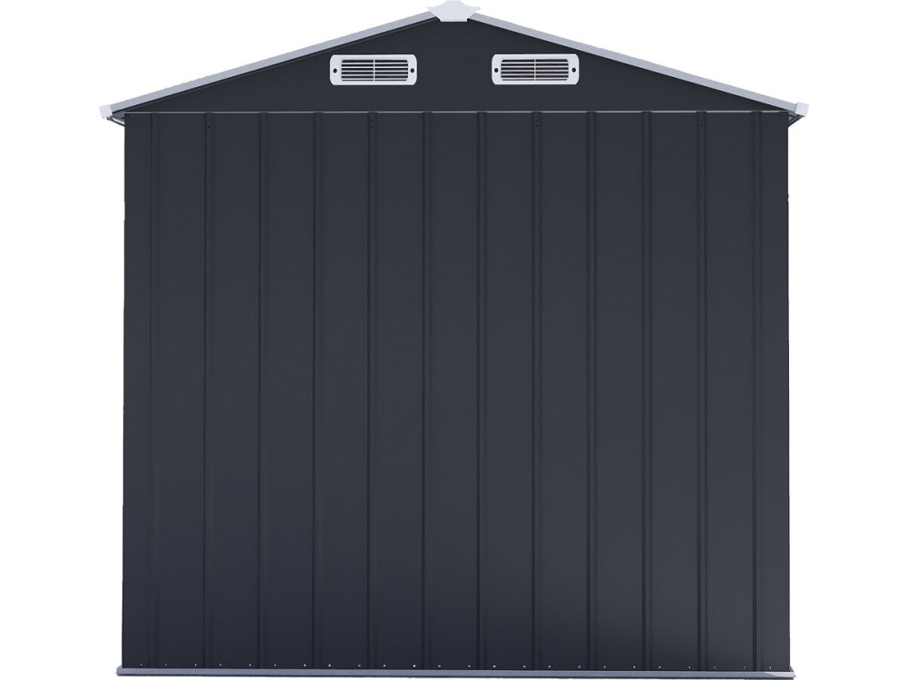 Metal garden shed with sliding doors "Boston" - 4.12 m² - Grey