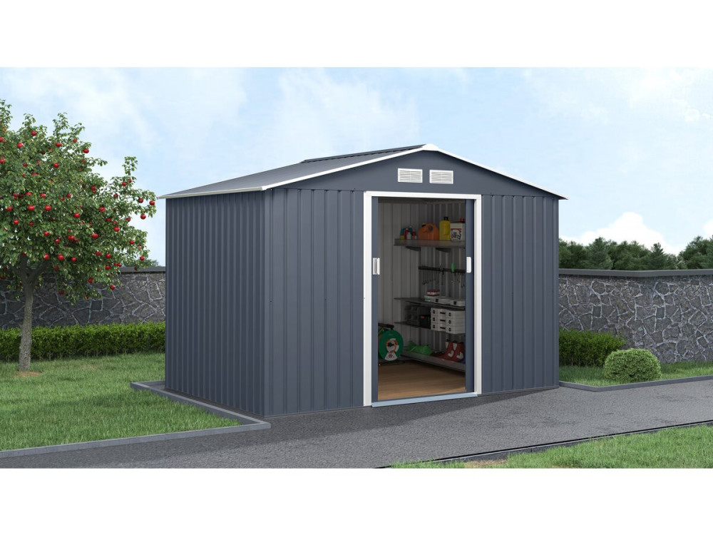 Vegas II" metal garden shed - 5,29 m2 - Grey
