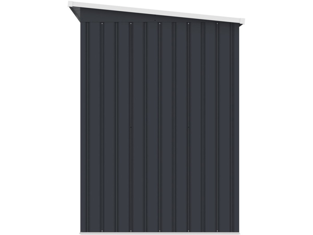 "Orlando" Metal Garden Shed with Single-Slope Metal Roof - 2.81 m² - Gray